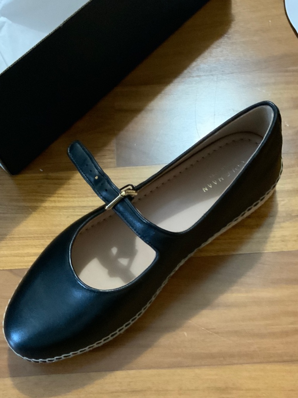 Cole Haan Cloudfeel Asbury Mary Jane Ballet Flats 7.5 Black Leather Ballet Flats